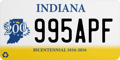 IN license plate 995APF