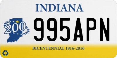 IN license plate 995APN