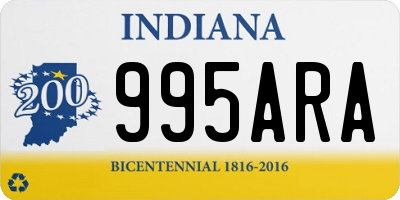 IN license plate 995ARA