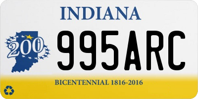 IN license plate 995ARC