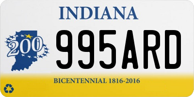 IN license plate 995ARD