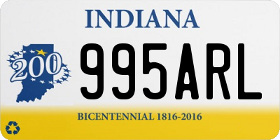 IN license plate 995ARL