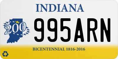 IN license plate 995ARN