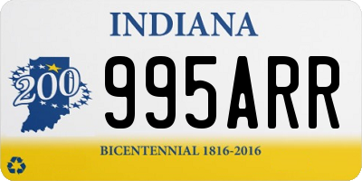 IN license plate 995ARR