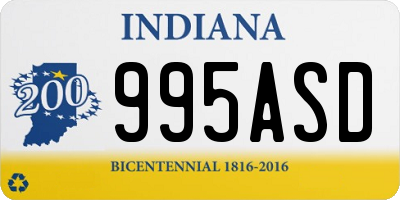 IN license plate 995ASD