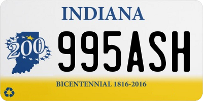 IN license plate 995ASH