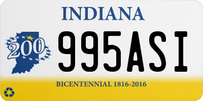 IN license plate 995ASI