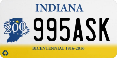 IN license plate 995ASK