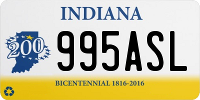 IN license plate 995ASL