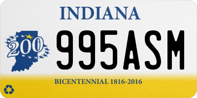 IN license plate 995ASM