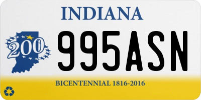 IN license plate 995ASN