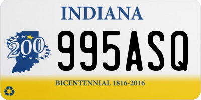 IN license plate 995ASQ