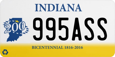 IN license plate 995ASS