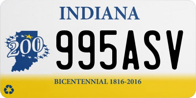 IN license plate 995ASV