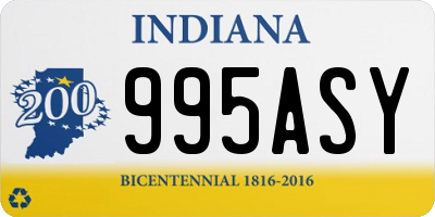 IN license plate 995ASY