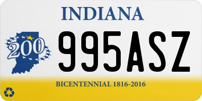 IN license plate 995ASZ