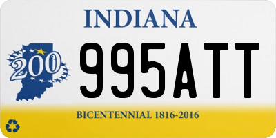 IN license plate 995ATT