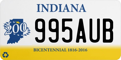 IN license plate 995AUB