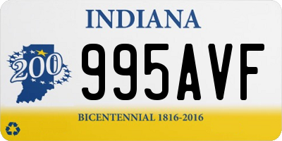 IN license plate 995AVF