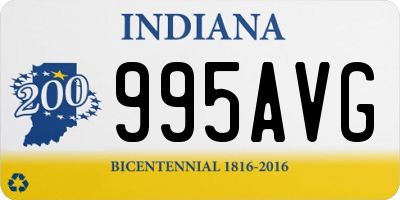 IN license plate 995AVG