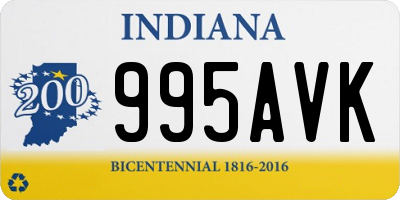 IN license plate 995AVK