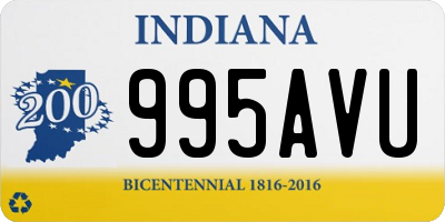 IN license plate 995AVU