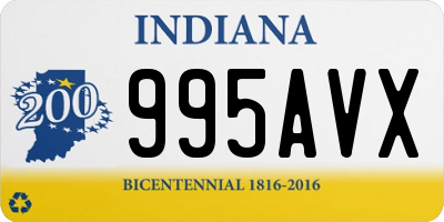 IN license plate 995AVX