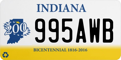 IN license plate 995AWB