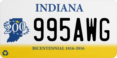 IN license plate 995AWG