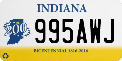 IN license plate 995AWJ