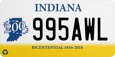 IN license plate 995AWL