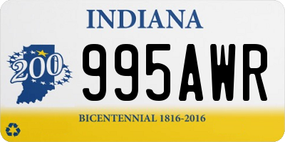 IN license plate 995AWR