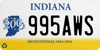 IN license plate 995AWS