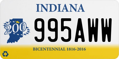 IN license plate 995AWW