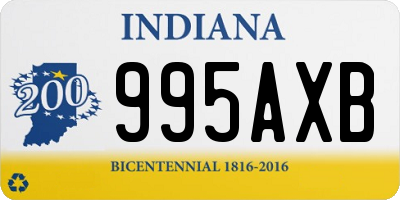 IN license plate 995AXB