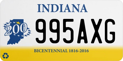 IN license plate 995AXG