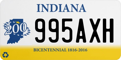 IN license plate 995AXH