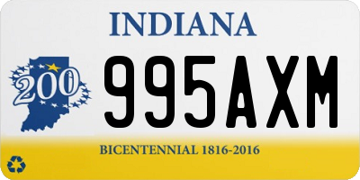 IN license plate 995AXM