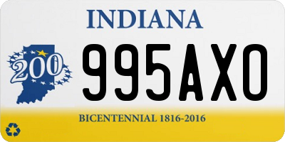 IN license plate 995AXO