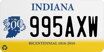 IN license plate 995AXW