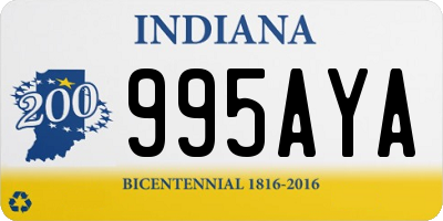 IN license plate 995AYA