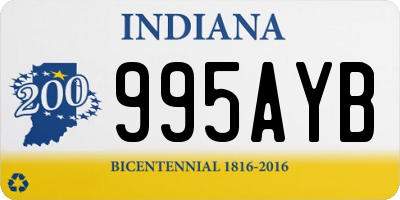 IN license plate 995AYB