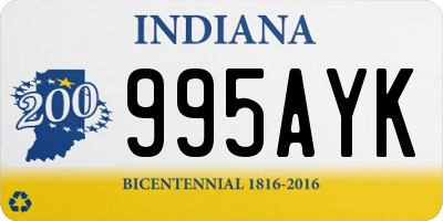 IN license plate 995AYK