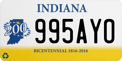 IN license plate 995AYO