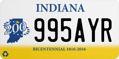 IN license plate 995AYR