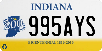 IN license plate 995AYS