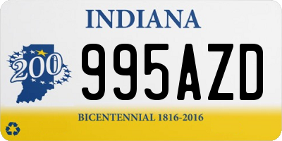 IN license plate 995AZD