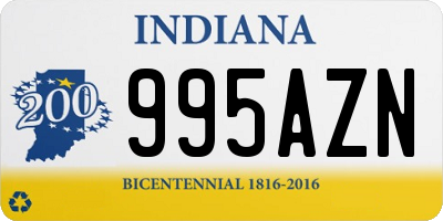 IN license plate 995AZN