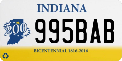 IN license plate 995BAB