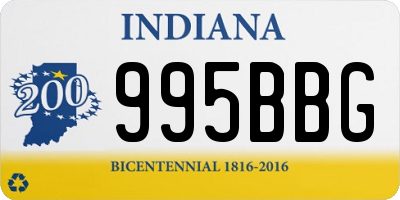 IN license plate 995BBG